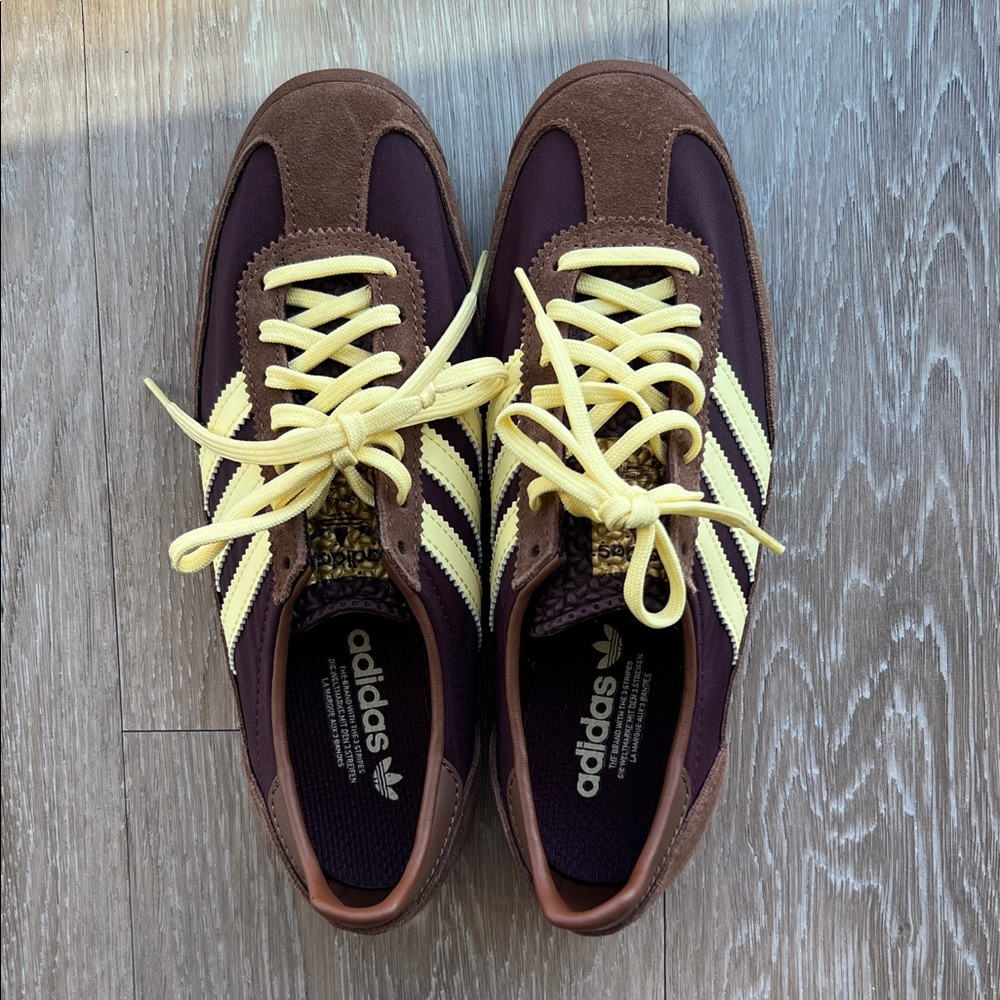Adidas SL72 Burgundy/Brown and Yellow Sneakers